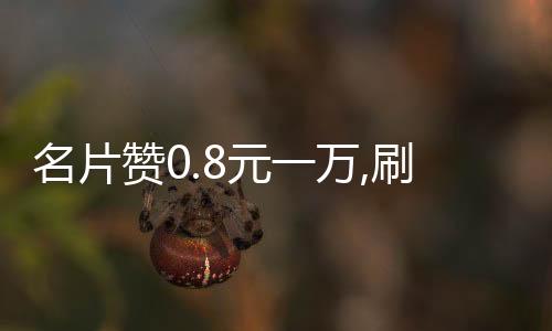 名片赞0.8元一万,刷赞平台辉煌_最火刷赞平台 - 刷名片赞平台贴吧